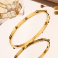 【204】golden Beaded Bangle