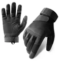 Black tactical gloves with touchscreen capability and reinforced knuckle protection padding - M / Z906 / Black