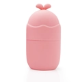Pink silicone ice face roller massager with heart top design for facial skin care treatment - Rabbit Style-Pink