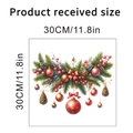 Tabella taglie dettagliata per adesivo natalizio 30cm con pigne e decorazioni rosse - SD-28D / 30x30cm in Busta