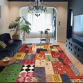 Bunter Patchwork-Wohnzimmerteppich mit geometrischen Mustern und rutschfester TPR-Unterseite - 80*120CM / Bunter Patchwork Traum