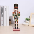 Classic wooden nutcracker soldier figure with drum for Christmas home shelf decoration - 30CM Drummer Style