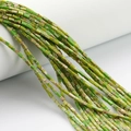 Perline in agata verde rettangolare 2x4mm con venature marroni per creazione gioielli - Turchese Imperiale Verde Erba (Sintetico)