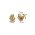 Goldene schmetterlingsförmige Edelstahlperlen für DIY-Schmuck, Größe 7mm x 5.5mm - Schmetterling / Gold