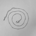 Silver bead snake chain necklace made of stainless steel with adjustable lobster clasp - Silver Snake Satellite Chain