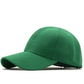 Detail of green cotton twill baseball cap showing fabric texture and ventilation eyelets - Adjustable / Grass Green