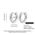 Glossy silver titanium steel hoop earrings featuring a 26mm diameter chunky tubular design - 5.0*16mm / Steel