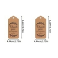 Etiquetas de regalo de papel kraft Gracias con medidas 9.5x4.44cm en fondo blanco - 4.4*9.5cm / Color Kraft