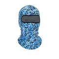 Blue geometric pattern tactical balaclava mask for outdoor cycling and windproof sports - Plaid Royal Blue