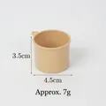 Miniature beige toy bucket for dollhouse kitchen with 4.5cm diameter and 3.5cm height - 4.5cm Coffee Colored Porridge Bucket
