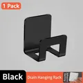 Matte black stainless steel sponge holder with adhesive backing for kitchen sink storage - 201 Stainless Steel Black