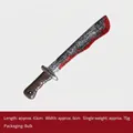 Halloween bloody scimitar prop, realistic silver blade with blood stains, 43cm length - Vintage Machete