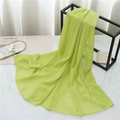 Neon green chiffon scarf for women made of lightweight semi-transparent fabric - 175cmx70cm / Light Green
