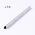 Professionelle 2mm Edelstahl-Aufnahmeröhre für Piercings mit poliertem Silber-Finish - 12G-2mm*75.4mm