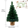 Mini 40cm artificial Christmas tree with burlap base and detailed dimensions on white - 40CM Bare Tree
