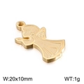 Golden little angel pendant in prayer pose 20x10mm 1g polished titanium steel jewelry - Gold Color Kneeling Angel Style(KLJ2333-Z)