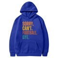 Marineblauer American Football Hoodie mit Aufdruck und Kapuze im lässigen Oversized-Stil - S / Oberteile / Dunkelblau