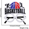 Red and blue basketball party glasses with dimensions 14x13.5cm and 13.9g weight - Party Glasses / Red and Blue Basketball Style