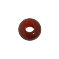 Aro minimalista de plata S925 con un anillo de ágata rojo oscuro pulido y elegante - Colgante de Ágata Roja Natural