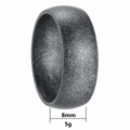 Vintage 8mm textured stainless steel ring in antique silver finish for men, 5g weight - JWR1312 Vintage Smooth Surface 8mm