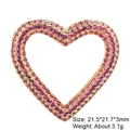 Gold-plated heart pendant with micro-pave pink cubic zirconia for DIY jewelry making - Style 17: Copper Micro-set Zircon Connecting Clasp
