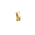 Pendentif lettre K bulle en or 18k poli fabriqué en acier inoxydable de qualité - Lettre de l'Alphabet-K