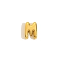 Collier pour femme avec pendentif lettre M creuse en acier inoxydable plaqué or 18K - Lettre M / Or