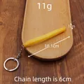 Realistic French fries PVC keychain with silver metal chain and ring for accessories - Painted French Fries