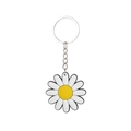 Llavero de margarita de PVC con pétalos blancos y centro amarillo decorativo - Estilo 4-Margarita
