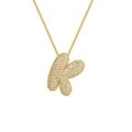 Macro shot of 18K gold plated letter K pendant with sparkling pave set zircons - Letter K / Gold