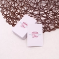 Stack of white greeting cards with pink and blue THANK YOU VERY MUCH artistic text - Simple Thank You Card - #2 White
