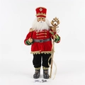 50cm Santa doll with red velvet coat and gold scepter for Christmas home decor - Style 30 Red Velvet Robe Holding Gold Scepter 50cm