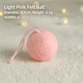 Soft light pink wool ball ornament with 4.5cm diameter for Christmas tree decoration - 4.5CM Pink
