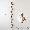 135cm festive garland with gold pinecones, green needles, and berries, weighing 141g - Pine Cone Garland