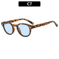 Retro small frame sunglasses with tortoiseshell frame and light blue lenses for a vintage look - Tortoise Frame Blue Lens