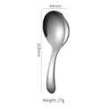 Mini cuchara de acero inoxidable 304 con mango corto en plata, dimensiones 44x103mm - SUS 304 Plateado Cuchara
