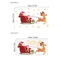 Weihnachtsmann auf Schlitten Wandtattoo Layout und Maße für die Innendekoration - Weihnachtsmann Schlitten & Rentier / 30x60cm