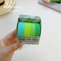 Green and cyan high elasticity hair bands set in marble patterned box packaging - Green Gradient 20 Pcs Set
