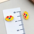 Perles nuage Ruyi dorées jaune et rouge, accessoire DIY de 1,2 cm pour bijoux - Petit (22424)