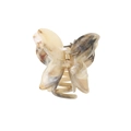 Pinza de pelo mariposa con estampado de mármol crema y gris para peinados - Embalaje Individual / Marrón Café Mariposa 6.5cm
