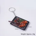 Miniature grill tray keychain with chicken wings and green pepper model for dollhouses - Prawn BBQ Tray - With Keyring