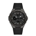SANDA dual-display men's sport watch with matte black silicone strap and 50M water resistance - 6062 Black Women's