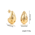 Detaillierte Größentabelle für 18K Gold Stern Mond Ohrringe mit exakten Abmessungen - Hohlstern Mond / Gold