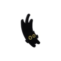 Simpatico gatto nero con occhi grandi (QHXZ334)