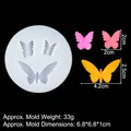 Stampo in silicone ali di farfalla per decorazioni in cioccolato e fondente con forme dettagliate - Modello 2-B865 / Trasparente