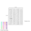 Detail view of bookmark resin mold with cat paw and floral patterns and size markings - Style 2 Bookmark Mold