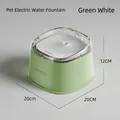 Fontanella automatica per animali domestici in verde e bianco, misura 20x20x12cm per cani - Verde/Bianco