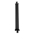 Gros plan sur un bigoudi sans chaleur noir avec bouton pression et tissu doux - Paquet Unique / Noir