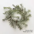Frosted pine needle Christmas wreath with small pine cones, 36cm diameter and 140g weight - 36cm Wreath / 140g