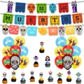 Set decorazioni festa Día de Muertos con striscioni, palloncini e cake topper - Set Combinato 3 Dia De Muertos / Confezione da 16 Palloncini